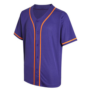 Proveedor Mayorista de Uniformes Deportivos Personalizados con Logotipo para Equipos de Béisbol, Jersey con Botones Completos - Product Image 1