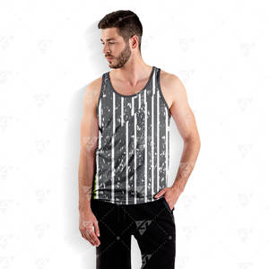 Débardeur Homme Personnalisé Respirant Léger à Col Rond en Maille Tricotée à Séchage Rapide avec Impression par Sublimation pour Gym et Fitness – Vente en Gros - Product Image 6