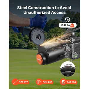 Attacco di traino a sfera in ghisa per impieghi gravosi da 2-5/16 pollici con blocco a 3 chiavi, catena di sicurezza per rimorchio, attacchi per gancio di traino resistenti alla corrosione - Product Image 3