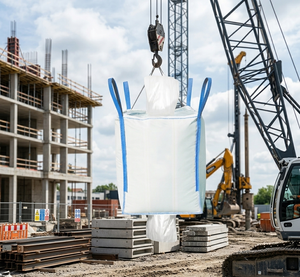 Premium Quality 1000 kg <b>loading</b> capacity <b>Top</b> & Bottom Spout FIBC Jumbo Bag for Building Material Handling Tear Resistant - Product Image 1