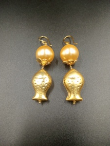 Pendientes colgantes de latón chapado en oro, imitación de perlas, lazo, joyería clásica de moda para boda para mujer - Product Image 5