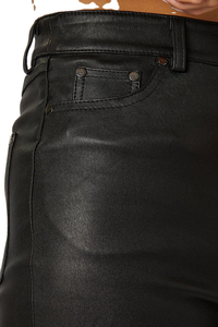 Best Selling <b>Men's</b> Premium Quality Lightweight <b>Leather</b> <b>Pants</b> High Street Winter Casual Wear Mid Waist Button Fly Closure Dark - Product Image 6