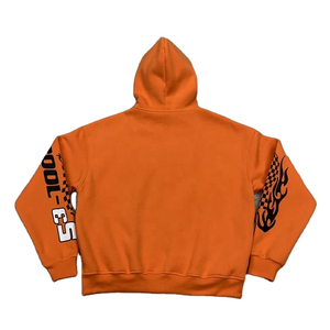 Custom Logo Graphic Racing Patch Hoodie Heavyweight 100% Cotton Fleece Streetwear Apparel Manufacturer Factory OEM Supplier - Product Image 2