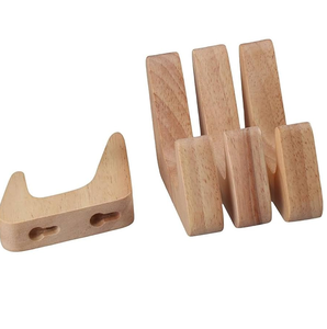 Customised Bathroom Bedroom Wall Mount <b>Clothes</b> Hanging Wooden Hanger With 4 Hooks At Wholesale price - Product Image 3