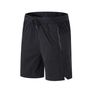 Shorts Bermuda noirs pour hommes, séchage rapide, avec cordon de serrage à la taille et poches latérales, vêtements de sport décontractés - Product Image 6