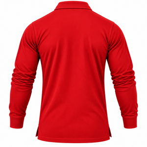 Custom <b>Men</b> Long Sleeve Polo <b>Shirt</b> Casual Pique Golf <b>Shirt</b> Button Placket Solid Color Custom <b>Mens</b> Long Sleeve Polo <b>Shirt</b> - Product Image 2