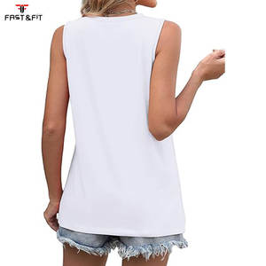 Camiseta Deportiva sin Mangas para Mujer, Tejida, Transpirable, de Secado Rápido, 100% Algodón, para Correr - Product Image 5