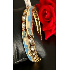 Exclusive Premium Quality Trendy Brass Gold Plated Single Openable <b>Bangles</b> for Women & Girls for Wedding Collection - Product Image 1