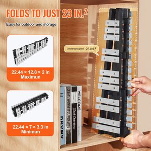 Kit professionnel de xylophone Glockenspiel à 30 notes avec mallettes pour instruments de percussion, baguettes de batterie et sac de transport pour enfants - Product Image 5