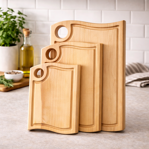 Multifunction Wooden Kitchen Cutting Board with Handle for Chopping Serving and Food Styling - Product Image 5