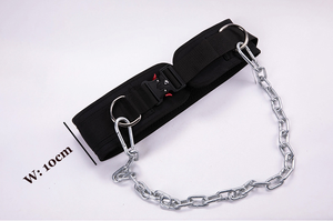synthetic leather new Weight Lifting Dipping <b>Belt</b> Dip <b>Chain</b> Pull Ups - Product Image 6