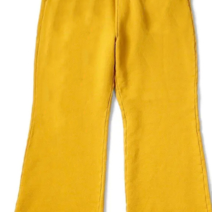 100% High Quality <b>Elastic</b> <b>Waist</b> Canvas Solid Color Flare <b>Trouser</b> Women's Breathable Quick Dry Streetwear Fashionable Stylish - Product Image 6