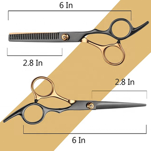 Ciseaux de coiffure professionnels en acier inoxydable durable, tranchants, pour salon de barbier, pour droitiers, ensemble de ciseaux à effiler, Pakistan - Product Image 3