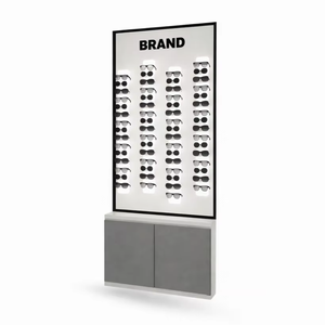 Moderno Expositor de Pared Óptico con Panel LED para Gafas, Estante de Exhibición para Tiendas y Salas de Exhibición con Gabinete de Almacenamiento Personalizado - Product Image 1