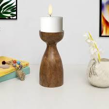 New handmade wooden crafted <b>candle</b> holder tealight stand top seller <b>set</b> of 3 new - handmade indian here - Product Image 2