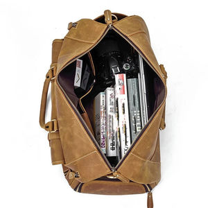 Hot Selling High Quality Genuine Leather Duffle <b>Bag</b> New Design Fashionable Travel <b>Bag</b> <b>for</b> <b>Women</b> Zipper Closure - Product Image 4