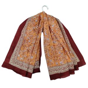 Gran oferta, bufandas étnicas de gasa con patrón Floral a la moda, chales de estilo clásico, bloque de mano impreso, fabricado en India, venta al por mayor - Product Image 1