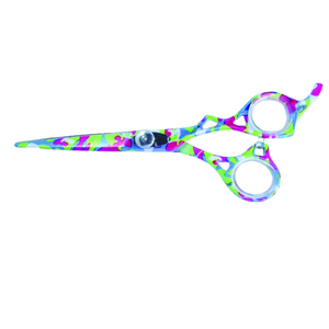 Tijeras Profesionales de Tres Orificios para Corte de Cabello con Recubrimiento en Polvo, Personalizables, Bajo MOQ, para Uso en Entrenamiento, Tijeras de Barbero - Product Image 1