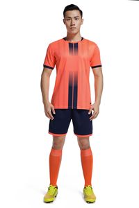Ensemble de maillots de football pour garçons, blanc et orange, manches courtes, respirant, en polyester, uniforme, vêtements de sport pour enfants, toutes saisons - Product Image 3