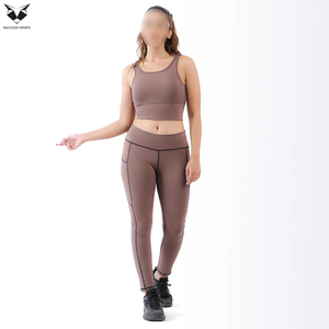 Conjunto Deportivo de Alta Calidad para Mujer, Brasier Sin Costuras y Leggings, Conjunto de Yoga de 2 Piezas, Brasier Push-Up y Leggings con Control de Abdomen - Product Image 2