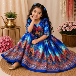 Ensemble de lehenga et de blouse traditionnels indiens et pakistanais pour filles de 2 à 15 ans, coupe classique, pour mariage et occasions spéciales - Product Image 4