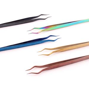 Pince à épiler professionnelle en acier inoxydable antistatique durable pour isolation des cils, pointe dentelée, précision pour extensions de cils, 10 mm - Product Image 4