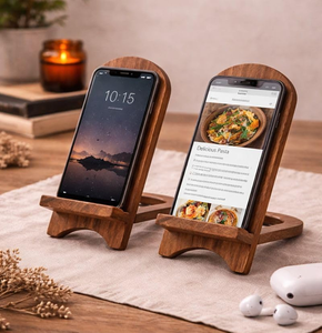 Support de téléphone portable en bois de qualité durable, support de tablette, support de téléphone portable, artisanat naturel à prix de gros - Product Image 1