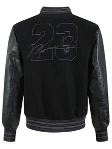 เสื้อแจ็คเก็ตวาร์ซิตี้ปักลายเชนิลล์ แขนหนัง ปักโลโก้ตามสั่ง สำหรับผู้ชายและผู้หญิง ใส่ได้ในฤดูหนาว - Product Image 2