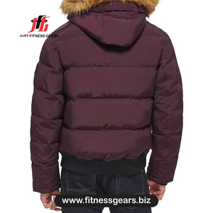 เสื้อแจ็คเก็ตบุขนสำหรับผู้ชาย JUST FITNESS GEARS รุ่นกันลม ผ้าโพลีเอสเตอร์หนา สีพื้น สวมใส่สบาย เหมาะสำหรับฤดูหนาว - Product Image 2