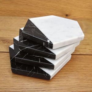 Eco Friendly Tea Coaster 4 Piece Set Decor Wooden Resin <b>Kitchen</b> Luxury Style Homeware Hotel Restaurant Tableware Tea Cup Coaster - Product Image 5