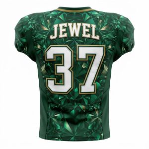 Maillot de football américain personnalisé pour homme, imprimé flamme, en maille polyester respirante, col en V, tenue d'équipe, vente en gros - Product Image 2