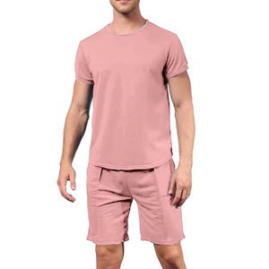 Men's Sportswear Quick Dry 100% Cotton Lightweight 2 1 Design Front <b>Short</b> Sleeve Sports Running <b>Shorts</b> <b>Suit</b> Gym Wear Basketball - Product Image 1