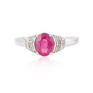 Bague solitaire en or jaune 18 carats avec saphir et diamant, ensemble de bagues de mariage ajustables - Product Image 2