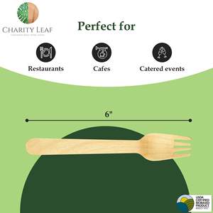 Forchette Monouso in Legno di Betulla, Confezione da 100 - Product Image 3