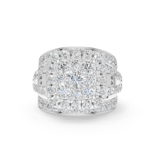 Bague de fiançailles en diamant synthétique de laboratoire taille brillant Aurum Diam, couleur E, certifiée EGL, en argent 925, cadeau d'anniversaire - Product Image 2