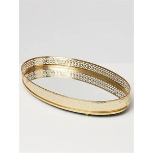 Juego de Bandejas Decorativas Redondas de Metal Dorado de Lujo, Bandeja de Servicio Moderna para Mesa de Centro, Decoración del Hogar, Joyería, Cosméticos - Product Image 4