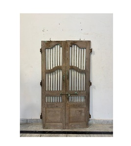 Antique Solid Wood Door Panels with Hand Carved <b>Frame</b> Eco-Friendly for Bedroom Outdoor Living Room Home Furniture - Product Image 1