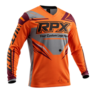 Jersey de Motocross Personalizable para Hombre, Estampado, Antiarrugas, de Secado Rápido, para Verano e Invierno, para Motociclismo de Montaña - Product Image 1