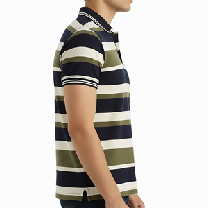 Polo homme haute performance à manches courtes, logo personnalisé imprimé, tissu tissé de haute qualité, polo avec logo personnalisé imprimé - Product Image 3