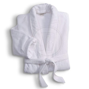 Peignoir de luxe pour femme en tissu peluche 100 % coton, élégant, léger, à manches longues, pour la maison, été, automne, printemps - Product Image 2
