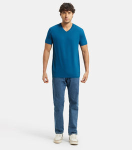 Camiseta de cuello en V ajustada para mujer, imprimible, 100% algodón, de alta calidad, lisa, de manga corta, camiseta para hombre, precio al por mayor - Product Image 5