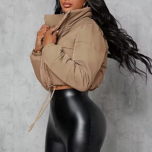 Baggy fit <b>Womens</b> Cropped Padded <b>Coat</b> <b>Women's</b> Crop Bubble Jacket Weekend outerwear Custom Logo Clothing Supplier <b>Women</b> Outerwear - Product Image 5