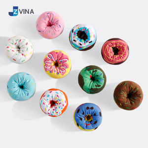 Calcetines JZVINA con Diseño de Donuts, Calcetines de Algodón Tejido con Estampado de Dibujos Animados, Calcetines Casuales de Invierno para Adultos, Diseño Colorido - Product Image 2