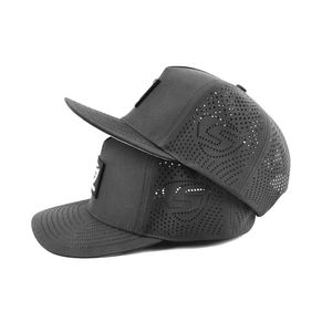 Gorra de Béisbol de Alta Calidad Personalizada de 5 Paneles, 100% Poliéster, Ajustable, Unisex, con Logotipo, Cuerda, Impermeable, con Orificios Cortados con Láser - Product Image 2