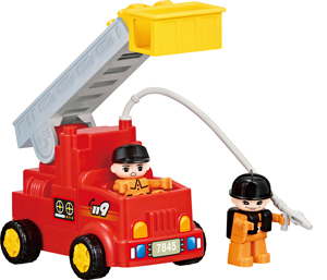 Ensemble de gros blocs de construction OXFORD TODDLER Police et caserne de pompiers TN2851, à partir de 38 mois, fabriqué en Corée, avec figurines - Product Image 3