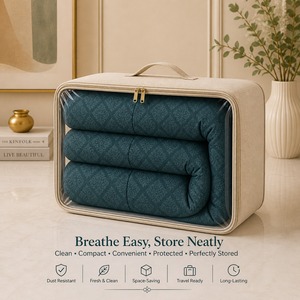 Ensemble de couettes de qualité supérieure 200 GSM, doux, confortable, léger, couleur unie, pour toutes les saisons, utilisation domestique - Product Image 3