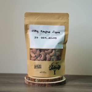 Wholesale Premium Cashew <b>Nuts</b> 200g Buttery Salty with Kraft Zipper Packaging Vietnam Customizable Grade Organic Roasted - Product Image 5