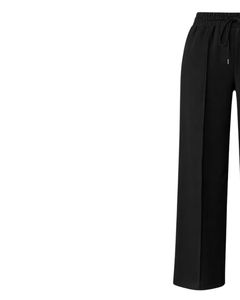 Custom Black Wide Leg Pants Women Casual High Waist <b>Drawstring</b> <b>Trousers</b> Loose Fit Straight Pants Comfortable Lounge Wear Fashion - Product Image 3