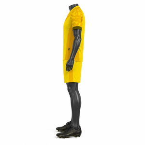 Uniforme de Fútbol Amarillo Personalizado, Conjunto de Camiseta y Pantalones Cortos de Poliéster Transpirable, Ropa Deportiva de Secado Rápido para Entrenamiento de Equipo para Hombre - Product Image 5