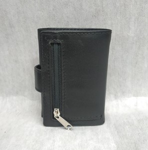 Leather Card Holders Metal Popup <b>RFID</b> <b>Wallets</b> Coin Zipper Purse Button Loop Hasp Closure Wholesale Supplier Price Traveling Mens - Product Image 4
